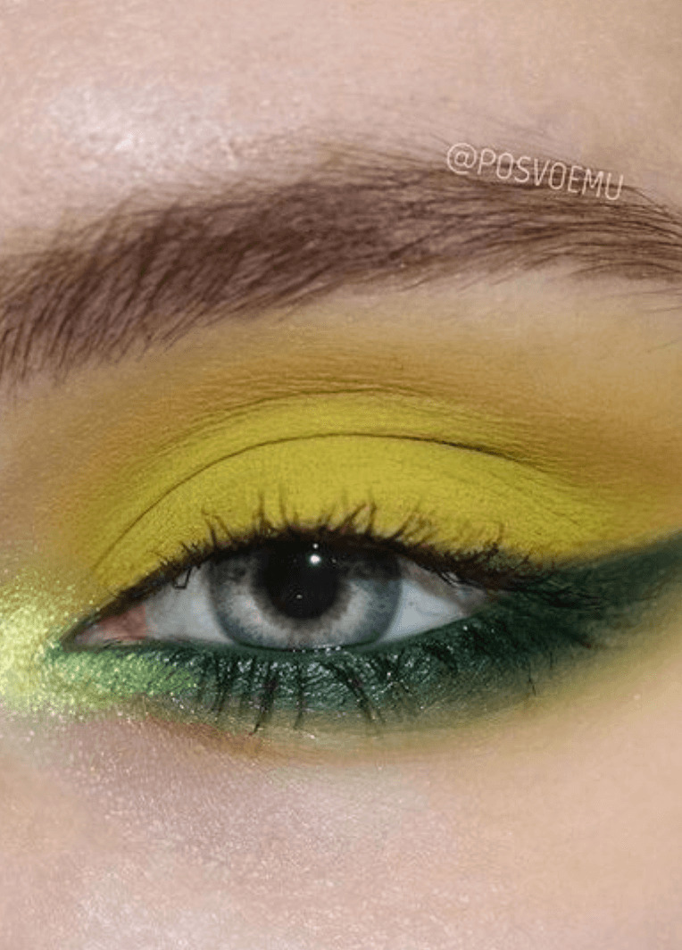 maquiagem copa do mundo sombra verde e amarela