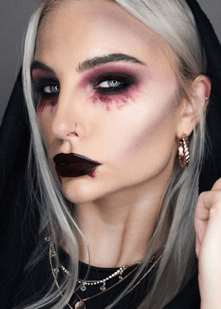 maquiagem de vampiro clássico