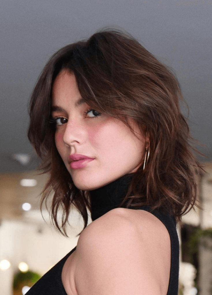franja cortininha em cabelo curto